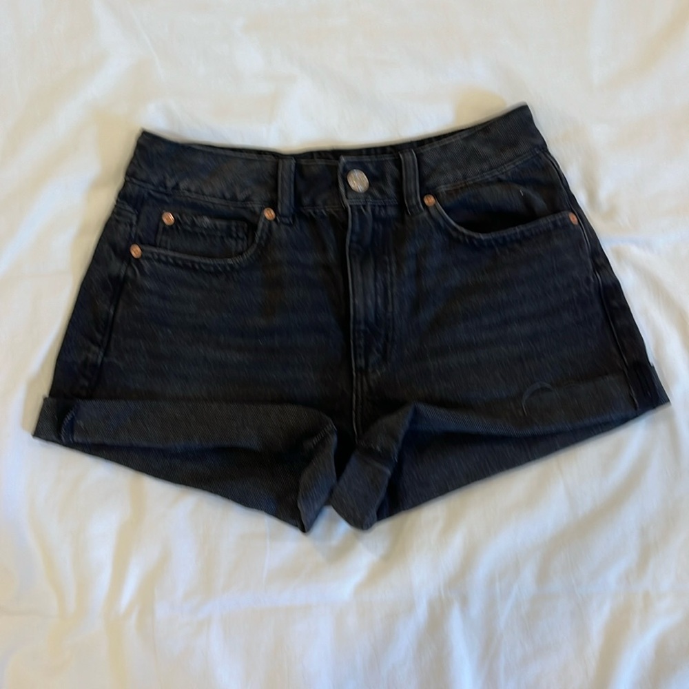 GARAGE black jean shorts
